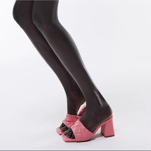 Pink Chunky Heels - Picture 1 of 4